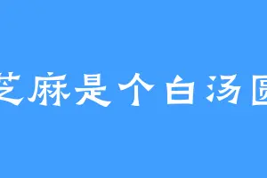 芝麻是个白汤圆