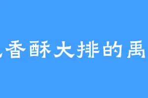 爱吃香酥大排的禹天宗
