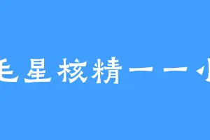 灰毛星核精一一小号