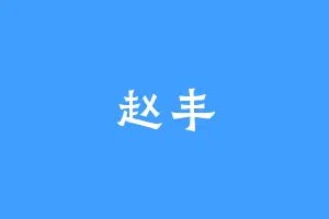 赵丰