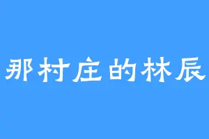 那村庄的林辰