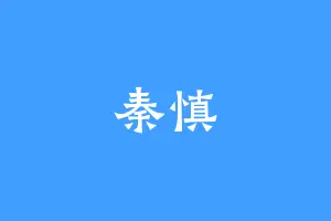 秦慎