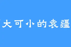 可大可小的袁疆燕