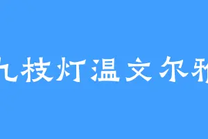 九枝灯温文尔雅