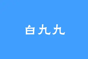 白九九