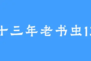 十三年老书虫13