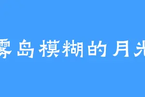 雾岛模糊的月光