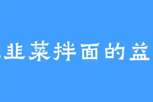 爱吃韭菜拌面的益元丸