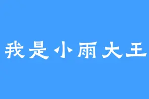 我是小雨大王