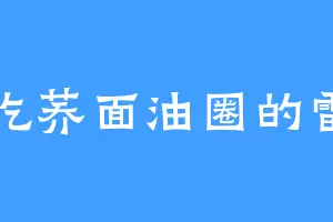 爱吃荞面油圈的雷系