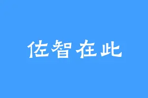 佐智在此