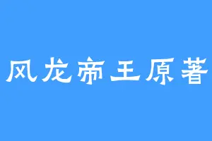 风龙帝王原著