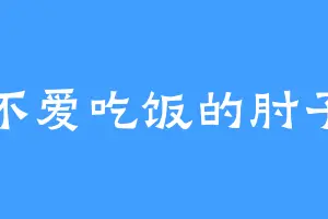 不爱吃饭的肘子