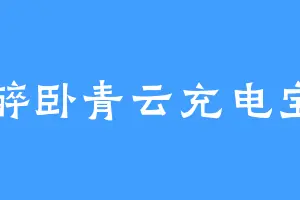 醉卧青云充电宝