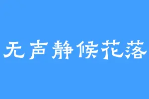 无声静候花落