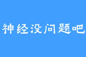 神经没问题吧