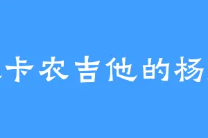 喜欢卡农吉他的杨排风