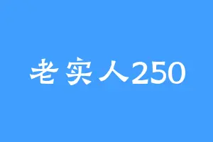 老实人250