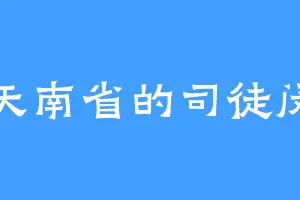 天南省的司徒闵