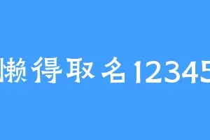 懒得取名12345