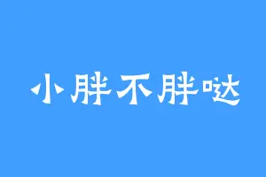 小胖不胖哒