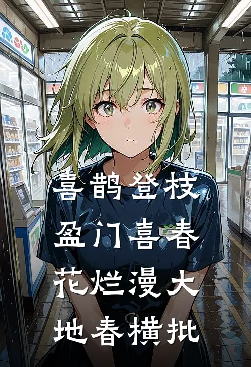 喜鹊登枝盈门喜 春花烂漫大地春横批