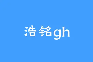 浩铭gh