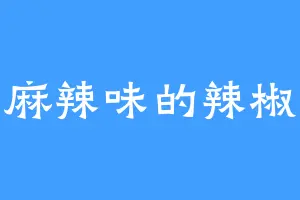 麻辣味的辣椒