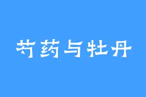 芍药与牡丹