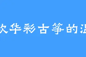 喜欢华彩古筝的温意