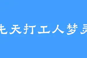 先天打工人梦灵