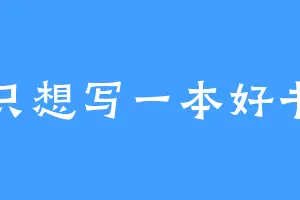 只想写一本好书